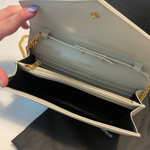 YSL Cassandre Chain Wallet - cream & gold - Picture 4 of 4